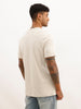 Slim Fit Foli Printed T-Shirt | Beige