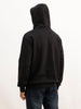 Comfort Fit Placement Printed Hoodie | Black