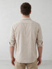 Slim Fit Gingham Checkered Shirt | Beige
