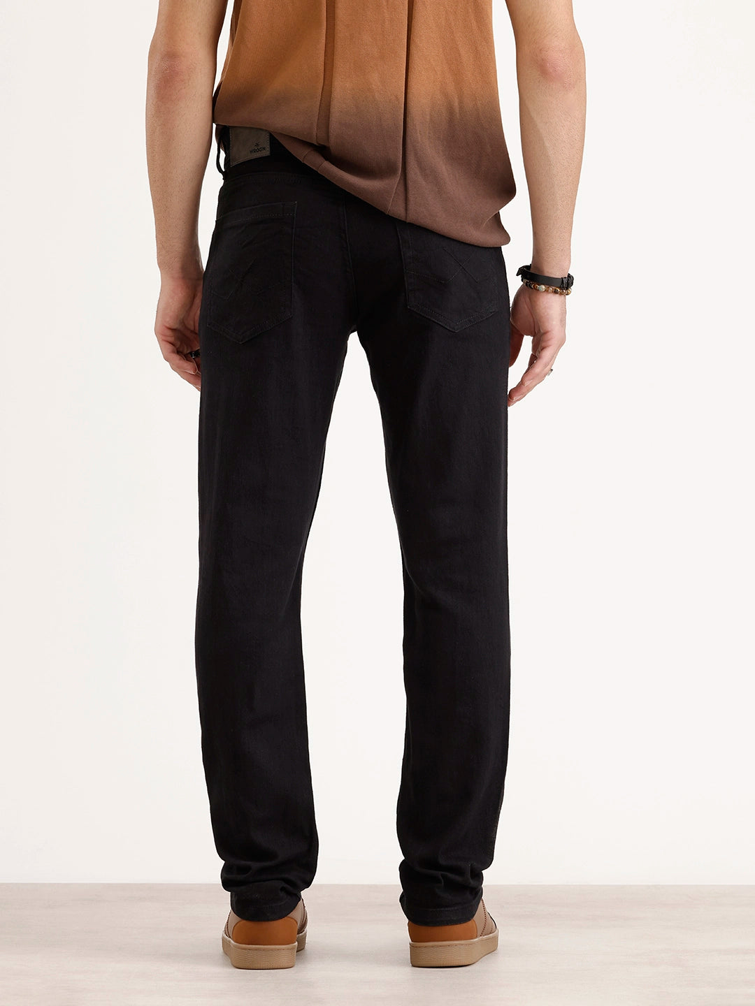 Solid Slim Fit Denim Jeans | Black
