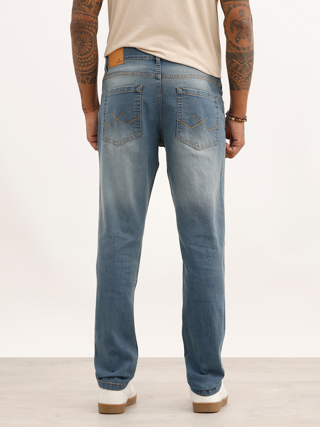 Washed Slim Fit Denim Jeans | Dark Blue