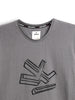 Charcoal Grey Chest Printed T-Shirt