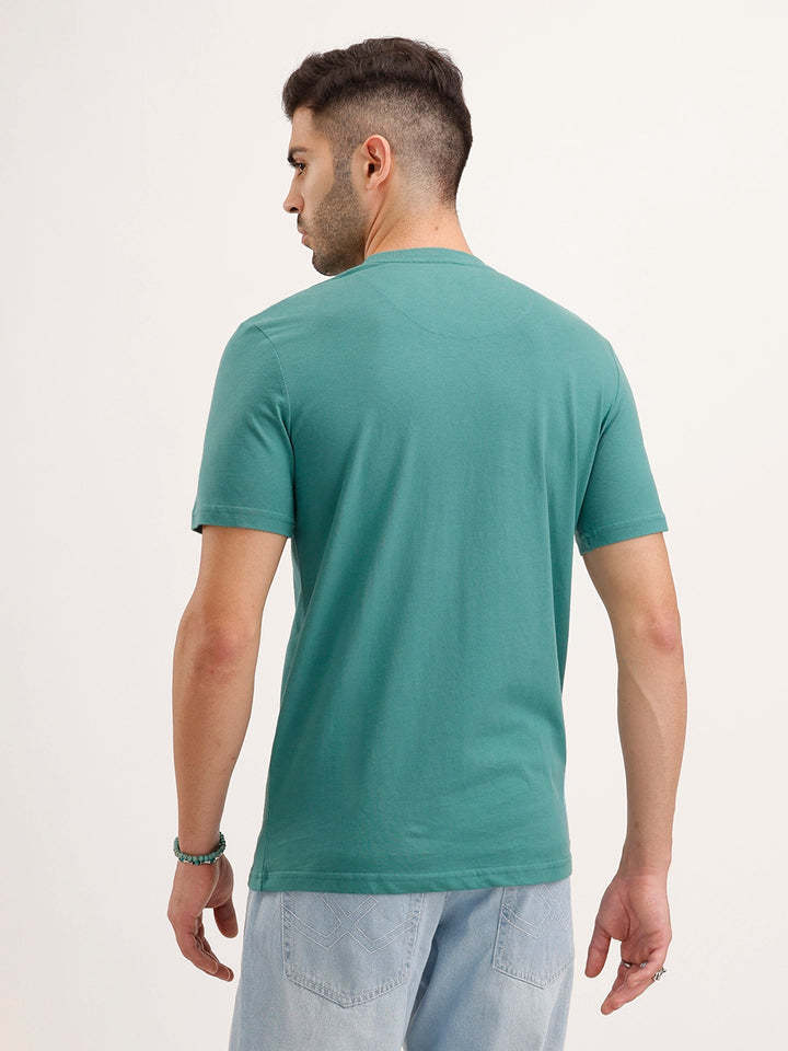 Slim Fit Embroidered T-Shirt | Green