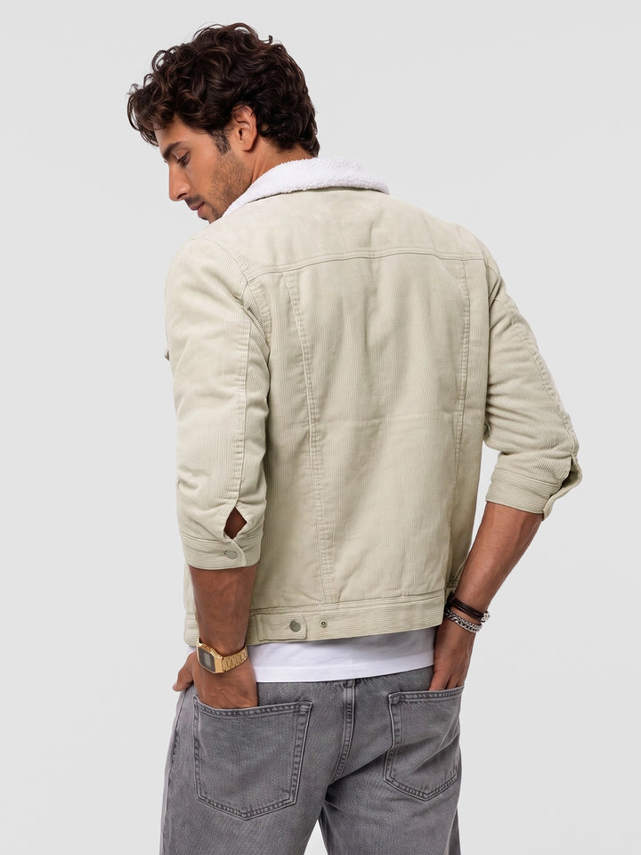 Solid Double Pocket Jacket | Off White