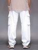 Men’s functional pocket loose fit cargo | White