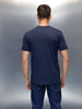 Wrogn Branded Men's Casual Regualr Fit T-Shirt | Navy Blue