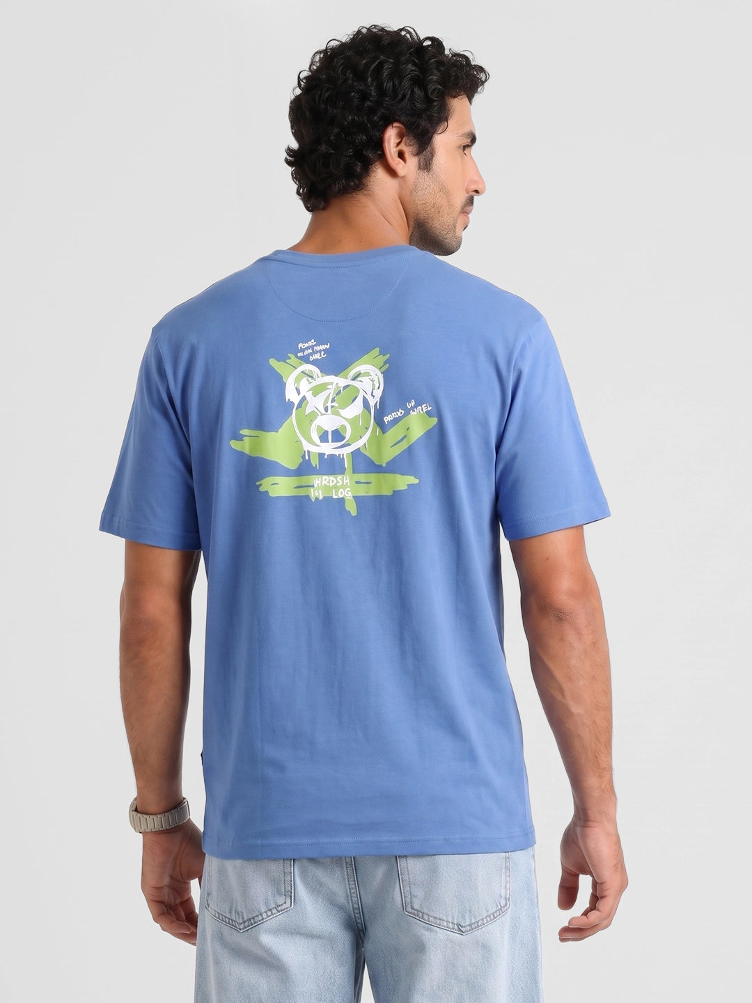 Graphic Back Printed T-Shirt | Blue