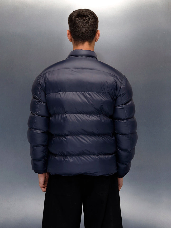 men's casual comfort fit puffer jacket | Blue