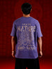Graphic chest print oversized T-shirt | Dark blue