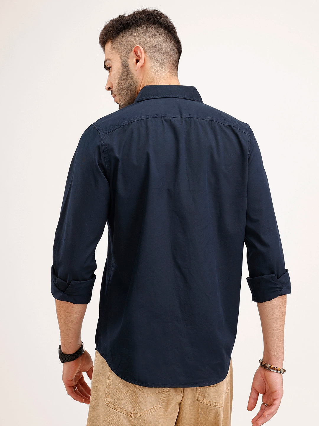 Solid Regular Fit Shirt | Navy Blue