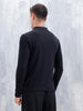 Men's Casual Polo Tshirt With Striped Pattern | Black