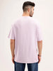 Oversized Fit Patch Detailed T-Shirt | Purple
