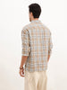 Oversized Grindle Structured Check Double Pocket Shirt | Khaki