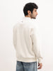 Solid Regular Quater Zipper Sweatshirt | Off White