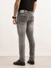 Slim Fit Heavy Faded Denim Jeans | Dark Grey | WUJN2632F