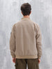 Men’s Textured Casual Bomber Jacket | Beige