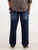 Loose Fit Faded Denim Jeans | Blue
