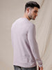 Solid Henley Neck Purple T-Shirt