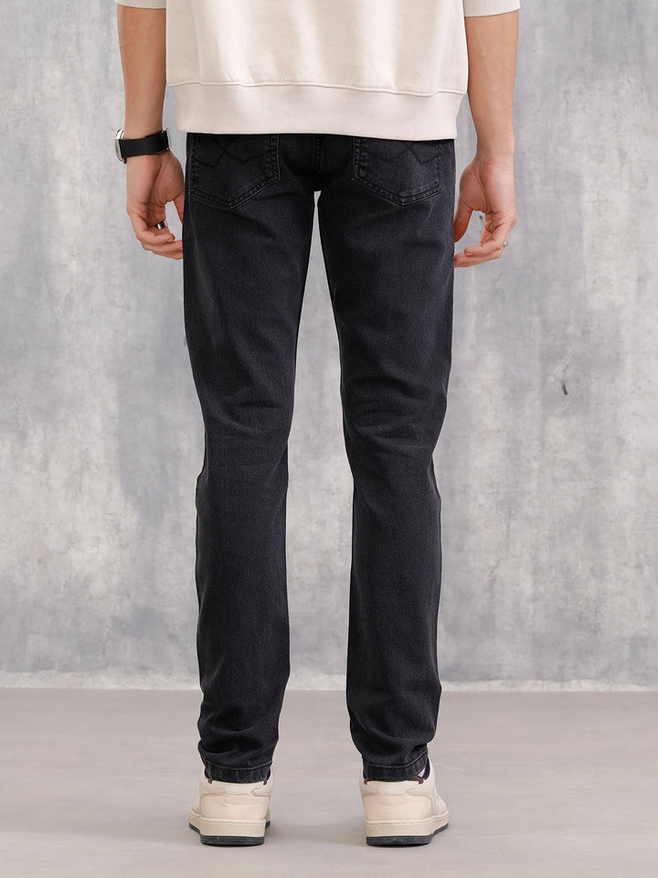 Mild Washed Slim Tapered Jeans I Grey