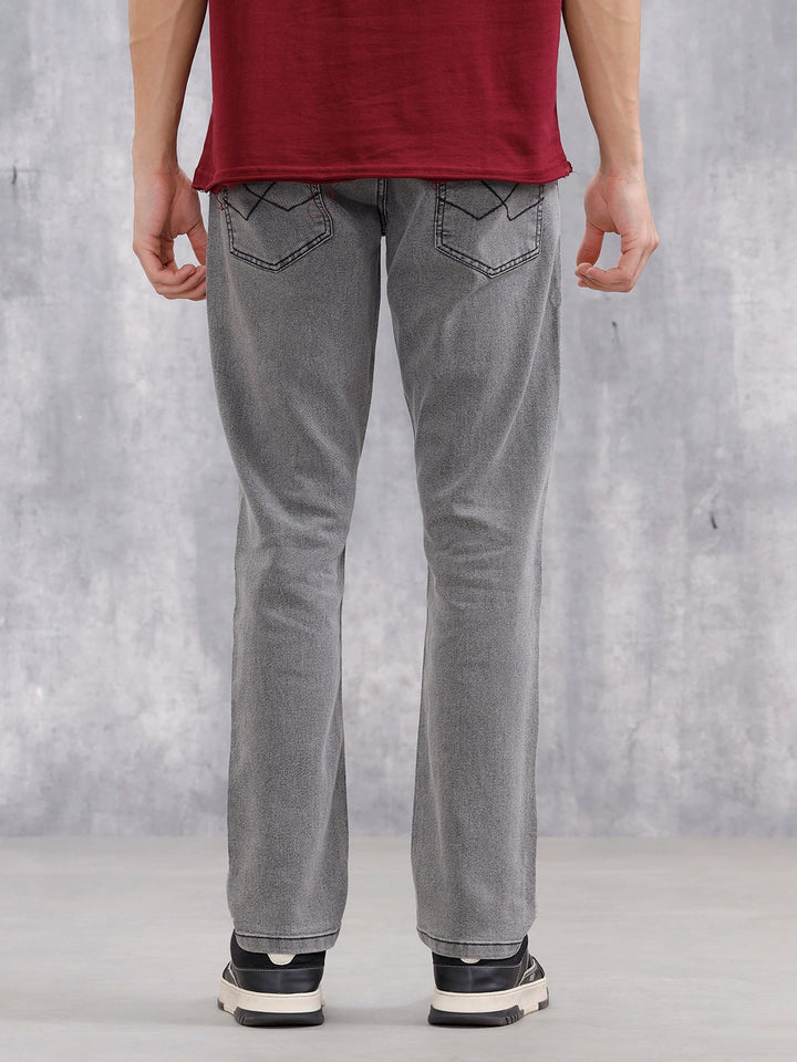 Men's Casual Straight Fit Jeans |  Grey