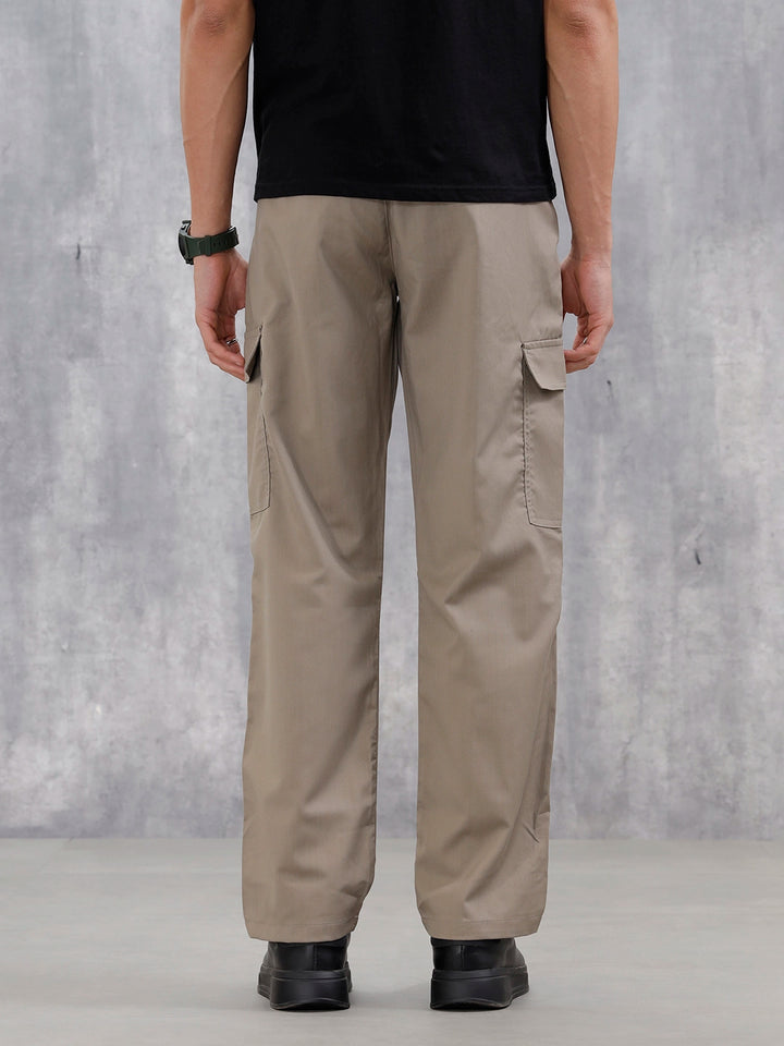 Men's Casual Loose Fit Cargo Trousers  | Olive