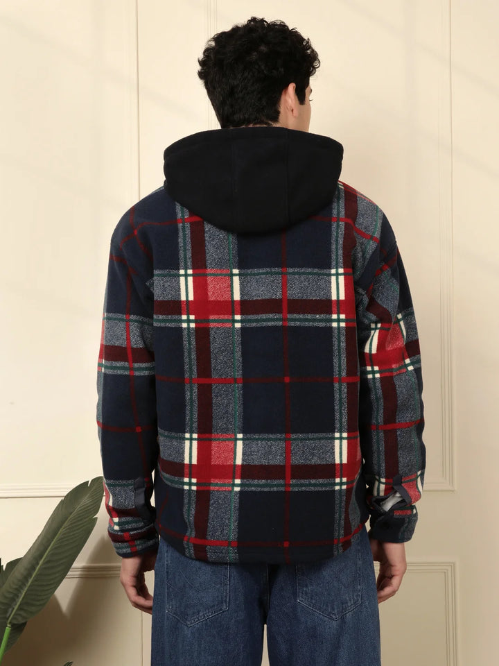 Checkered Relaxed Fit Jacket