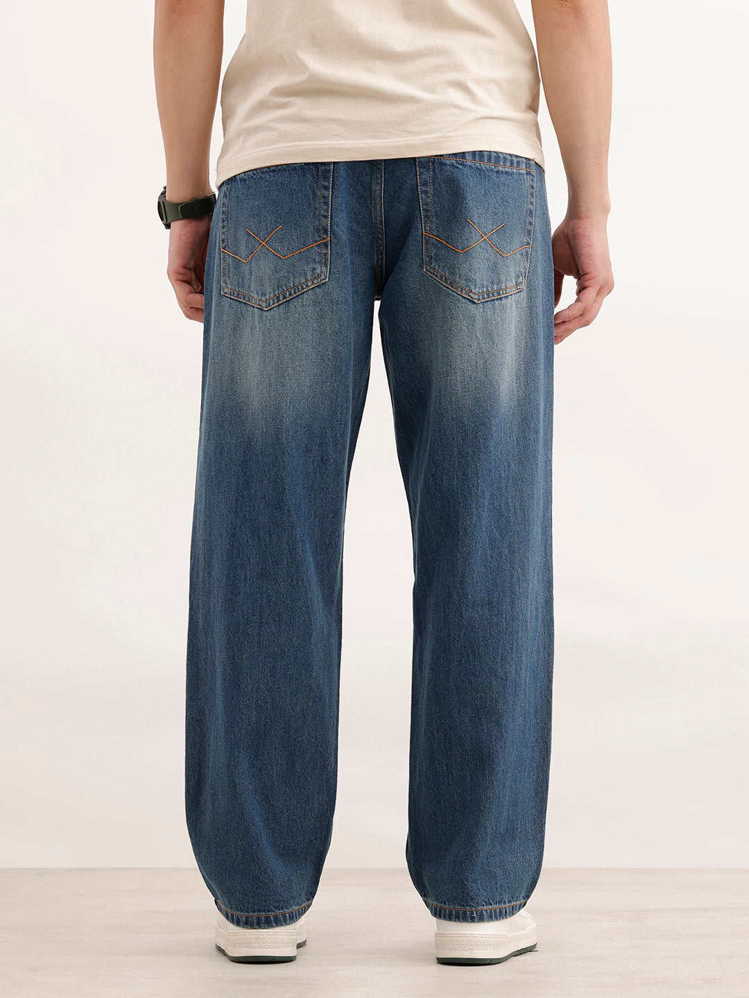 Faded Loose Fit Denim Jeans  | Light Blue