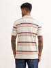 Slim Fit Striped Polo T-Shirt | Off White
