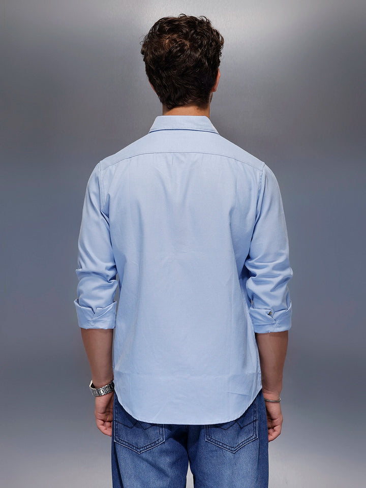 Men's Casual Slim Fit Shirt   |  Blue