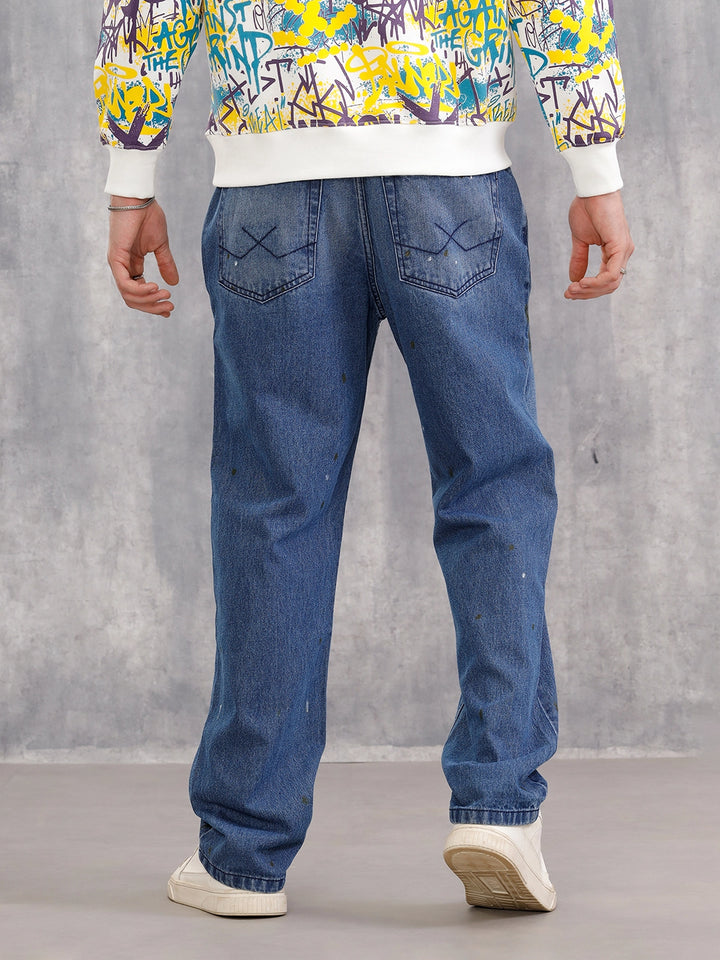 Mid Blue Anti Fit Mild Distressed Jeans I Midstone|