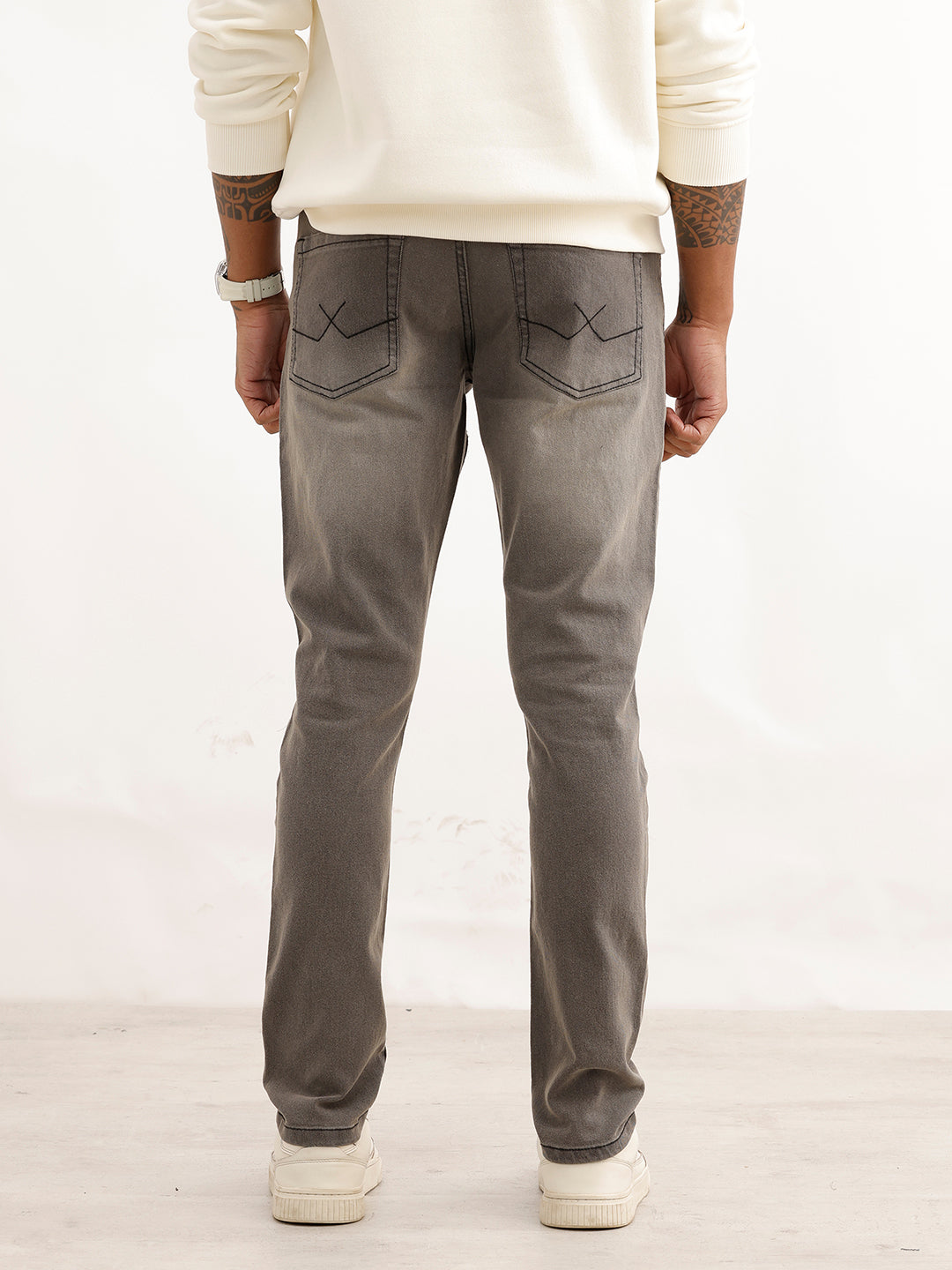 High Faded Slim Fit Denim Jeans | Black