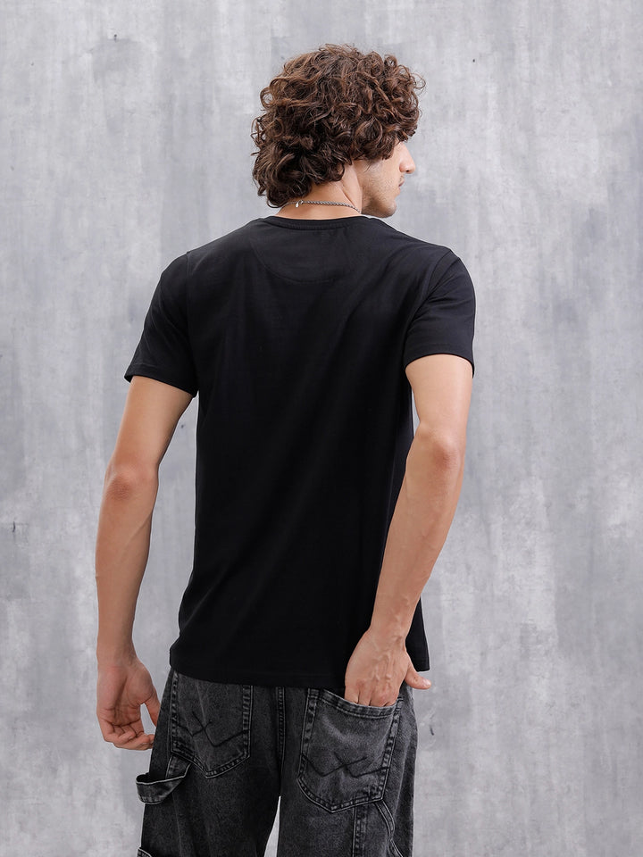 Solid Slim Fit T-Shirt | Black