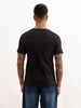 Slim Fit Placement Printed T-Shirt | Black