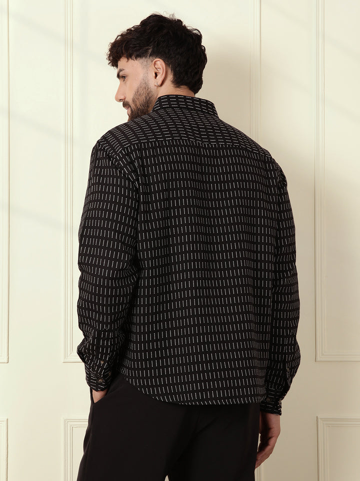 Casual Regular Fit Shacket | Black