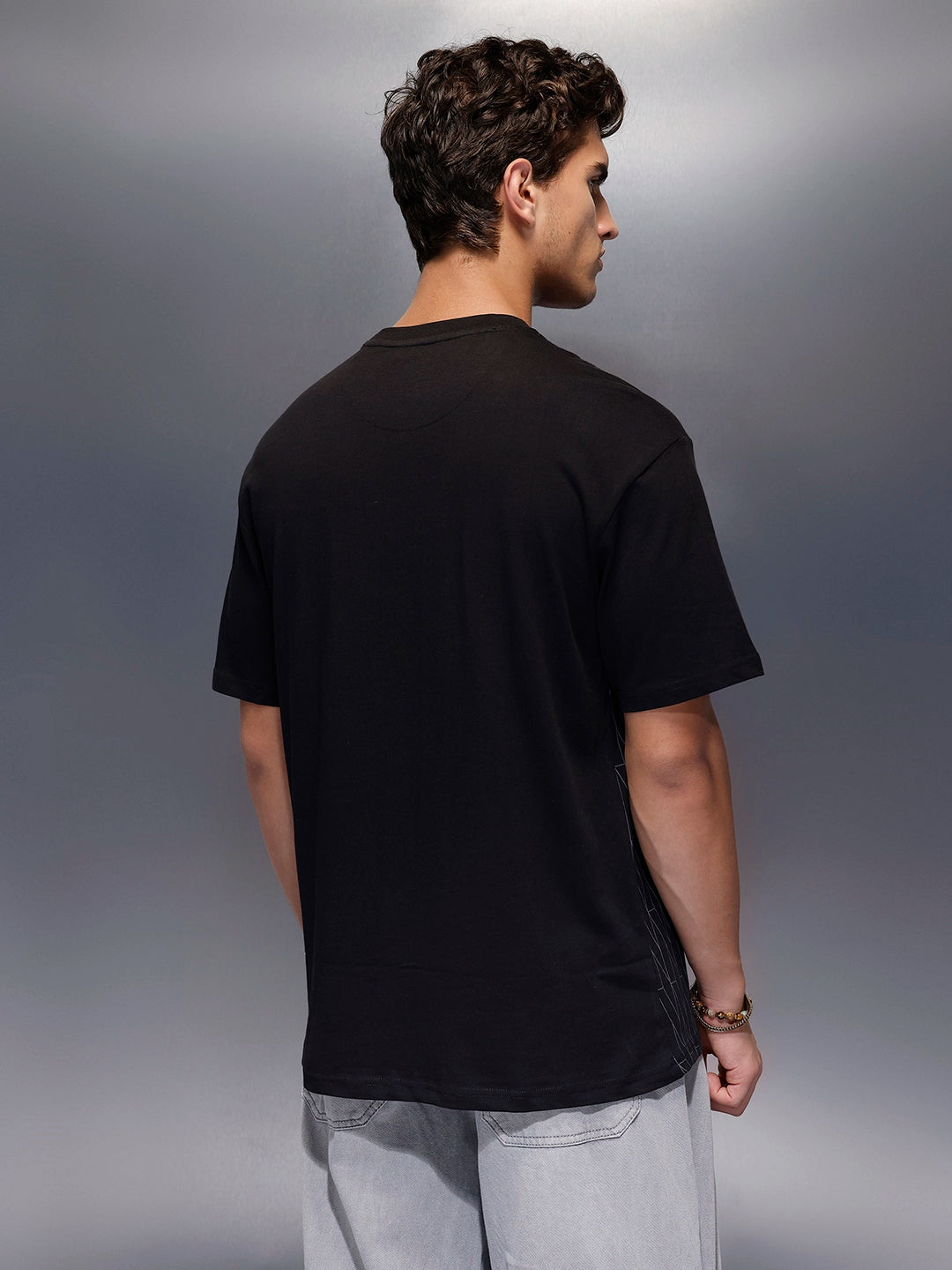 Netflix Placement Printed T-Shirt   |  Black