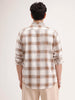 Slim Fit Herringbone Checkered Shirt | Brown