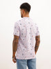 Slim Fit AOP Polo T-Shirt | Lavender