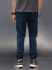 Comfort Fit Solid Branded Jogger In Premium Fabric | Blue