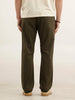 Straight Fit Solid Trouser | Olive