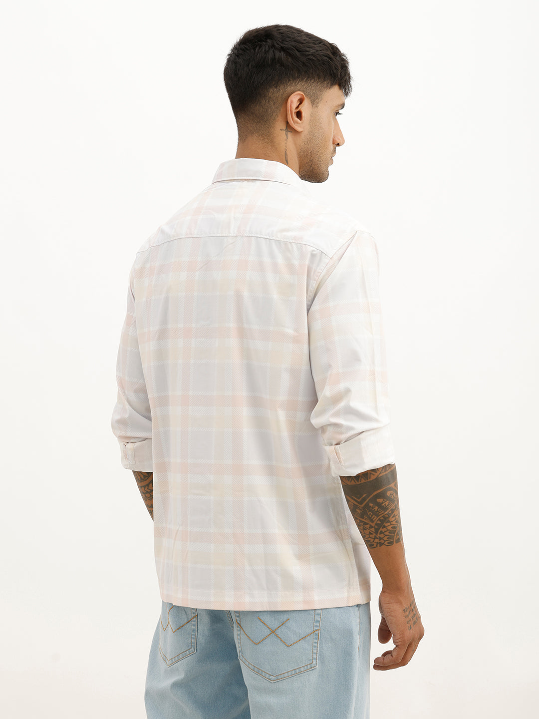 Classic Regular Fit Checkered Shirt | Pink