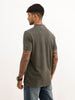 Slim Fit Faded Cut & Sew Polo T-Shirt | Olive