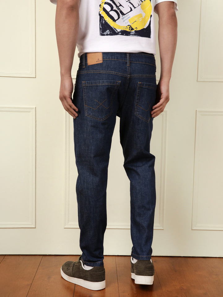 Light Fade Skinny Fit Jeans | Dark Blue