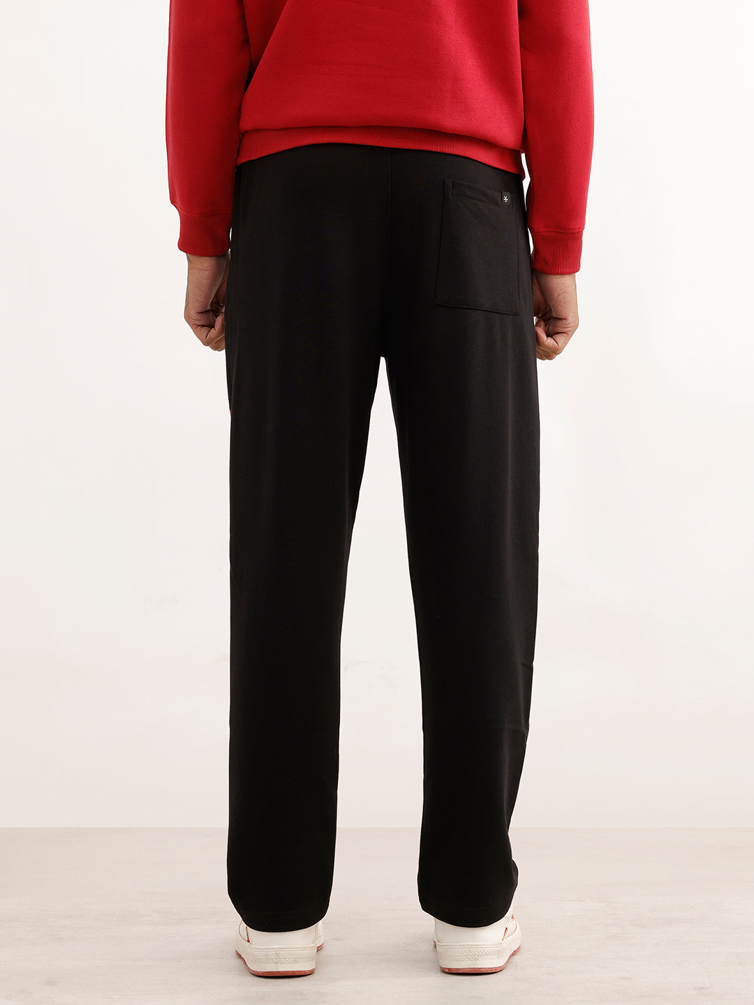 Classic Placement Printed Jogger | Black