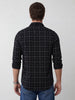 Checkered Slim Fit Full Sleeve Shirt | Black