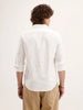 Textured Slim Fit AOP Shirt | White