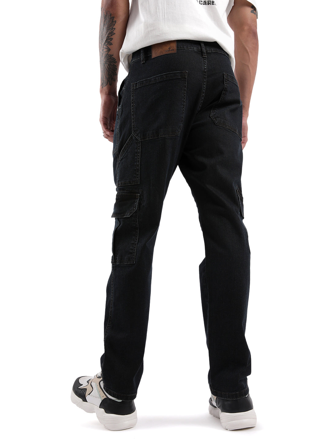 Black Cargo Stitch Jeans