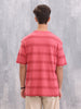 Printed All Over Striper Tee I Red