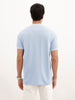 Slim Fit Contrast Collar Polo T-Shirt | Light Blue