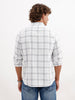 Textured Regular Fit Full Sleeve Shirt | White