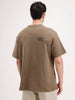 Oversized Placement Printed T-Shirt | Olive